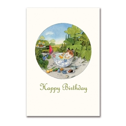 Greeting Cards - Happy Birthday Hamster in Teacup 